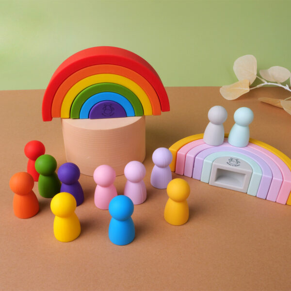 Mums&Moore Silicone Rainbow Stacking Toy