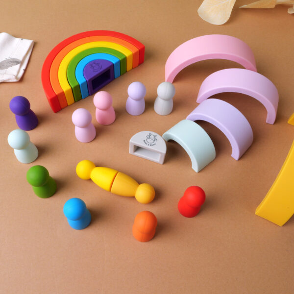 Mums&Moore Silicone Rainbow Stacking Toy - Image 3