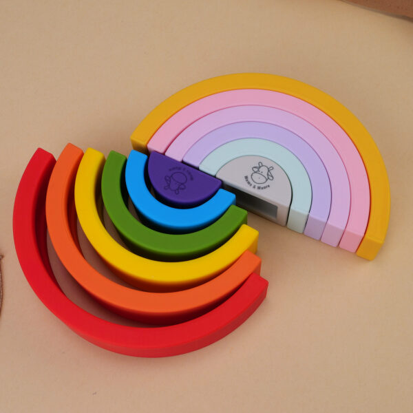 Mums&Moore Silicone Rainbow Stacking Toy - Image 4