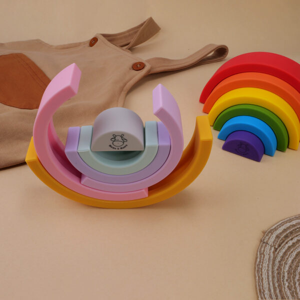 Mums&Moore Silicone Rainbow Stacking Toy - Image 5