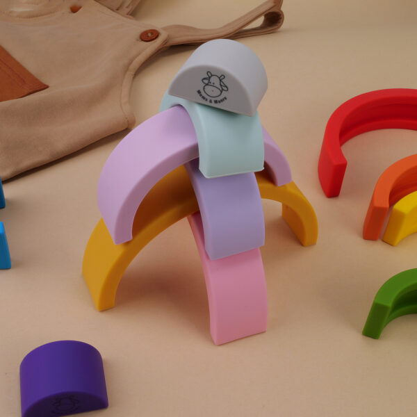 Mums&Moore Silicone Rainbow Stacking Toy - Image 6