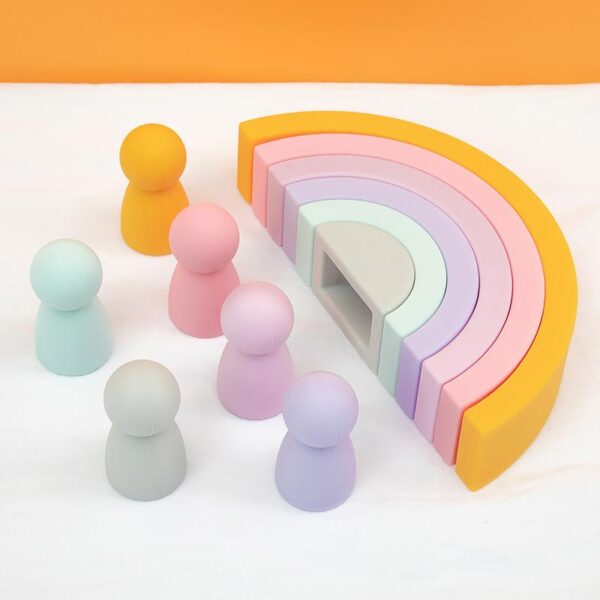 Mums&Moore Silicone Rainbow Stacking Toy - Image 7