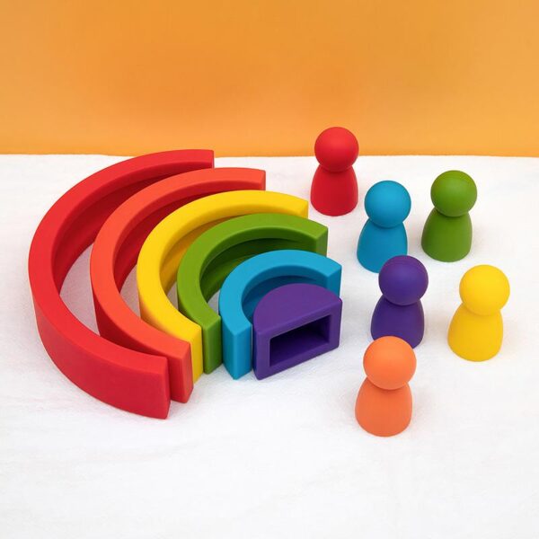 Mums&Moore Silicone Rainbow Stacking Toy - Image 8