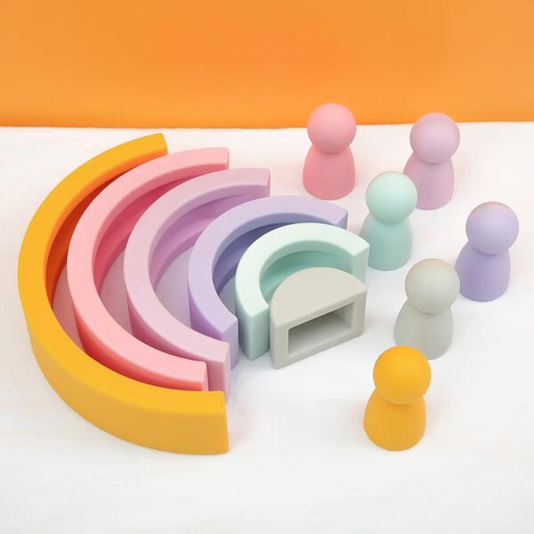 Mums&Moore Silicone Rainbow Stacking Toy - Image 9