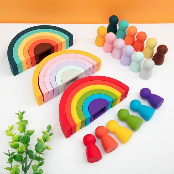 Mums&Moore Silicone Rainbow Stacking Toy - Image 10