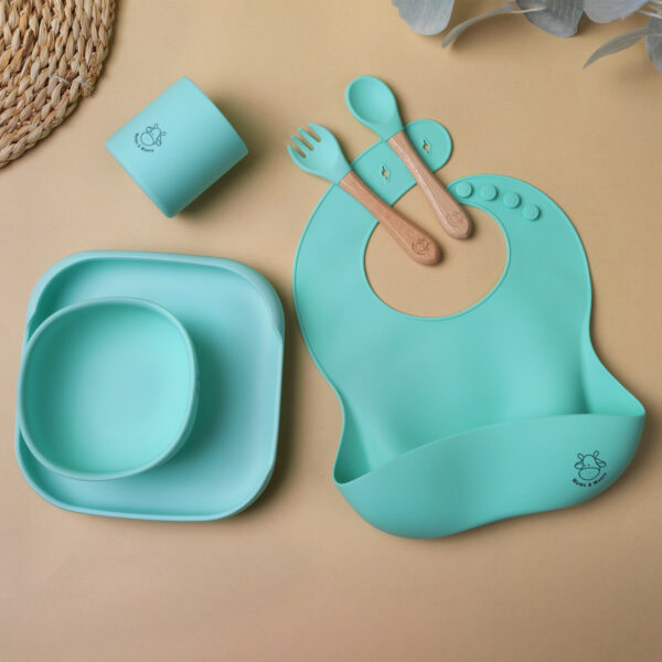 Mums&Moore Silicone Square Baby Feeding Set - Image 7