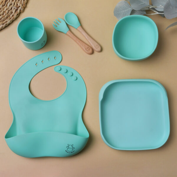 Mums&Moore Silicone Square Baby Feeding Set - Image 6